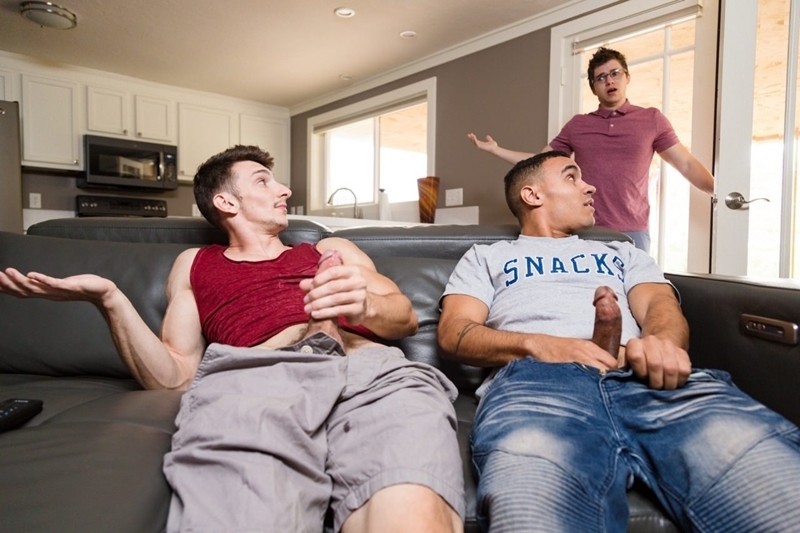 Stepbrother jerking off gay office