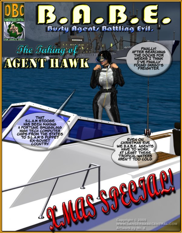 MrX - B.A.B.E. - Taking On Agent Hawk 3D Porn Comic