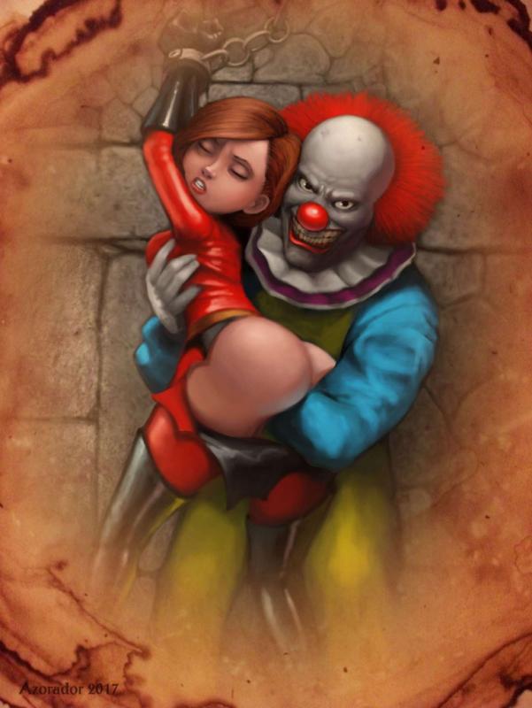 Azorador - Mrs. Incredible in Attack of the Clowns! (The Incredibles) Porn Comic